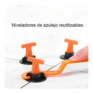 Foto 4 | Foto 4 | Kit De Sistema De Niveladores De Azulejos Belug 100 Piezas Naranja Con Negro