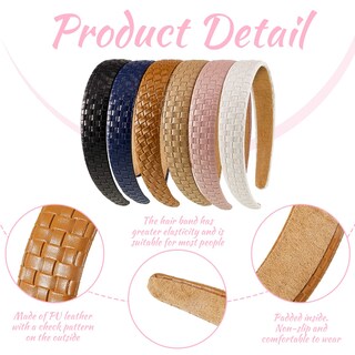 Foto 3 | Foto 3 | Diademas De Cuero Para Mujer Mtlee Anudadas Anudadas 6 Piezas - Venta Internacional.