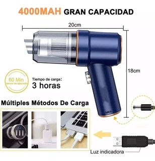 Foto 3 | Foto 3 | Aspiradora Para Auto Lab.g Mini Portatil De Mano Inalambrica Azul
