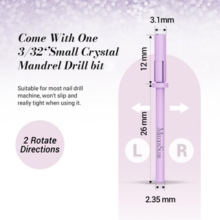 Foto 6 | Foto 6 | Juego De Brocas Para Uñas Melodysusie 50 Unidades Con Broca De Mandril De 3 1 Mm - Venta Internacional.