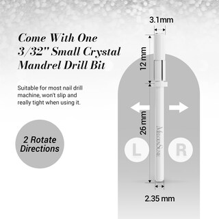 Foto 7 | Foto 7 | Juego De Brocas Para Uñas Melodysusie 50 Unidades Con Broca De Mandril De 3 1 Mm - Venta Internacional.