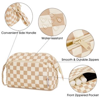 Foto 5 | Foto 5 | Bolsa De Maquillaje Narwey Grande A Cuadros Para Mujer (20 X 18 X 11 Cm) - Venta Internacional.