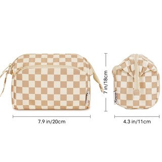 Foto 6 | Foto 6 | Bolsa De Maquillaje Narwey Grande A Cuadros Para Mujer (20 X 18 X 11 Cm) - Venta Internacional.