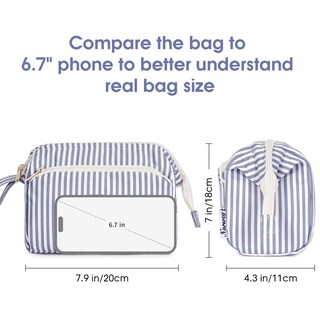 Foto 5 | Foto 5 | Neceser De Viaje Narwey  Con Diseño De Rayas  Amplio Y Abierto  Color Gris - Venta Internacional.