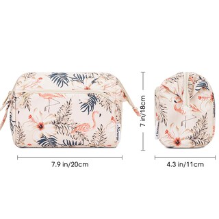 Foto 6 | Foto 6 | Bolsa De Maquillaje Narwey Organizador De Cosméticos De Viaje Con Apertura Amplia Color Beige - Venta Internacional.