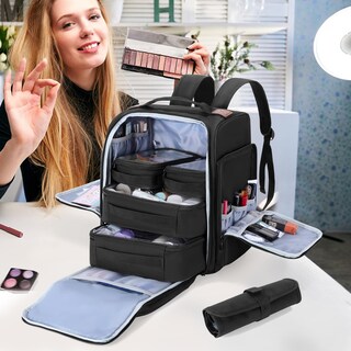 Foto 7 | Foto 7 | Mochila De Maquillaje Bafaso Con 4 Bolsas Extraíbles Y 1 Bolsa Para Cepillos - Venta Internacional.