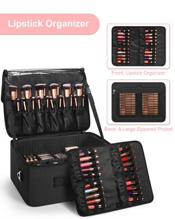 Foto 5 | Foto 5 | Estuche De Maquillaje Relavel Extra Grande Con 4 Bolsas Transparentes Y Correa - Venta Internacional.