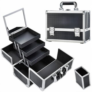 Foto 1 | Foto 1 | Estuche De Maquillaje Joligrace Con 3 Bandejas  Espejo Y Soporte Para Brochas - Venta Internacional.