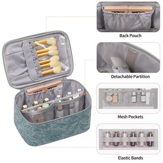 Foto 2 | Foto 2 | Bolsa De Maquillaje Ocheal De Gran Capacidad Impermeable Con Ranura Para Brochas - Venta Internacional.