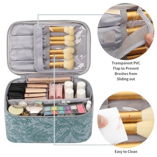 Foto 4 | Foto 4 | Bolsa De Maquillaje Ocheal De Gran Capacidad Impermeable Con Ranura Para Brochas - Venta Internacional.