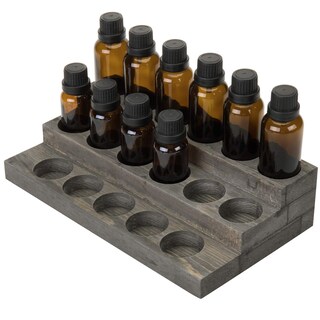 Foto 1 | Foto 1 | Expositor Mygift Aceite Esencial Vintage De Madera Gris 17 Botellas - Venta Internacional.