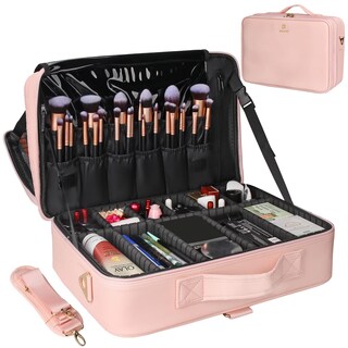 Foto 1 | Foto 1 | Estuche De Maquillaje Relavel Large Professional Con Correa Rosa - Venta Internacional.