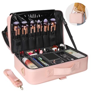 Foto 2 | Foto 2 | Estuche De Maquillaje Relavel Large Professional Con Correa Rosa - Venta Internacional.
