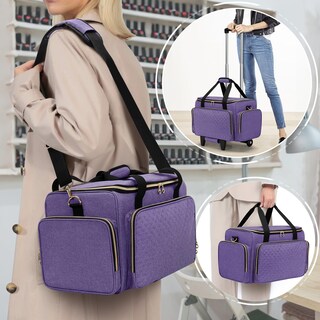 Foto 6 | Foto 6 | Estuche De Maquillaje Enrollable Luxja Con 3 Bolsas Y 1 Bolsa Para Brochas Color Morado - Venta Internacional.