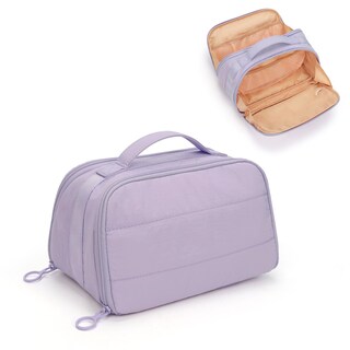 Foto 1 | Foto 1 | Bolsa De Maquillaje De Viaje Ocheal  Ancha Y Plana  Para Cosméticos  Color Morado - Venta Internacional.