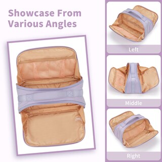 Foto 5 | Foto 5 | Bolsa De Maquillaje De Viaje Ocheal  Ancha Y Plana  Para Cosméticos  Color Morado - Venta Internacional.