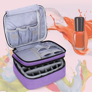 Foto 7 | Foto 7 | Funda De Transporte Para Esmaltes De Uñas Luxja Con Capacidad Para 30 Botellas Color Morado - Venta Internacional.