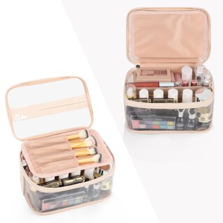 Foto 6 | Foto 6 | Bolsa De Maquillaje Portátil Transparente Ocheal Para Cosméticos Con Compartimento Para Brochas - Venta Internacional.