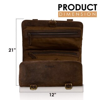 Foto 3 | Foto 3 | Neceser Colgante Komalc Premium De Piel De Búfalo Travel - Venta Internacional.