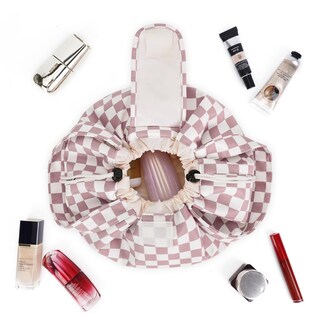 Foto 7 | Foto 7 | Bolsa De Maquillaje Narwey Barrel Con Cordón A Cuadros Dusty Rose - Venta Internacional.