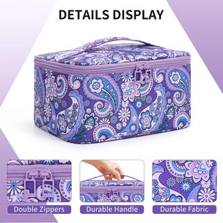 Foto 2 | Foto 2 | Bolsa De Maquillaje Ocheal Portátil De Gran Capacidad Color Morado Impermeable - Venta Internacional.