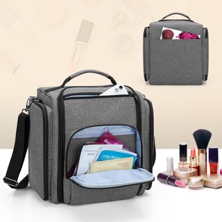 Foto 5 | Foto 5 | Bolsa De Maquillaje Bafaso  Bolsa De Cosméticos Con 4 Bolsas Interiores De Nailon Gris - Venta Internacional.