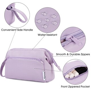 Foto 5 | Foto 5 | Bolsa De Maquillaje Narwey Abierta De Par En Par Para Cosméticos Color Morado - Venta Internacional.