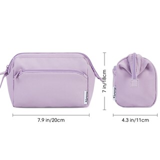 Foto 6 | Foto 6 | Bolsa De Maquillaje Narwey Abierta De Par En Par Para Cosméticos Color Morado - Venta Internacional.