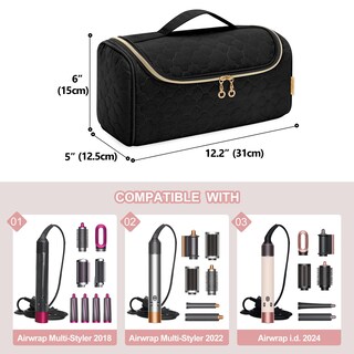 Foto 6 | Foto 6 | Funda De Viaje Yarwo Airwrap Compatible Con Dyson Airwrap Negra - Venta Internacional.