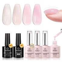 Set De Gel Para Uñas Builder Beetles 7 En 1 Sin Hemia Jelly Nude - Venta Internacional.