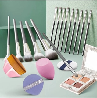 Foto 3 | Foto 3 | 8pzs Brochas De Maquillaje Base Profesional Kit Con Esponja