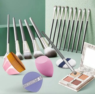 Foto 3 | Foto 3 | 18pzs Brochas De Maquillaje Base Profesional Kit Con Esponja