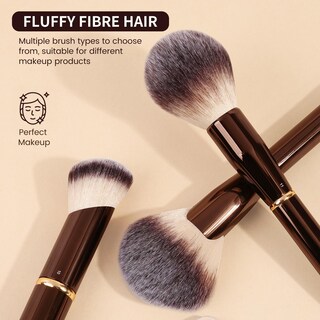 Foto 7 | Foto 7 | Set De Brochas De Maquillaje Maange 16 Unidades Con Bolsa Y Caja De Regalo Color Café Y Marrón - Venta Internacional.