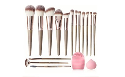 Foto 1 | Foto 1 | 15 Piezas Brochas De Maquillaje Profesional Color Marrón