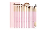 Set De 15 Brochas De Maquillaje Rosa
