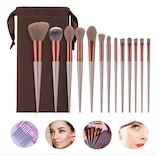 Set 13 Piezas De Brochas Marrones Para Maquillaje Brochas Para Maquillaje Brochas Maquillaje Profesiona