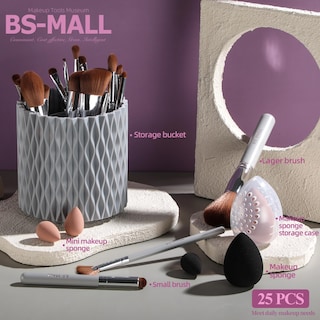 Foto 5 | Foto 5 | Set De Brochas De Maquillaje Bs-mall Premium Synthetic 18 Piezas Con Soporte - Venta Internacional.
