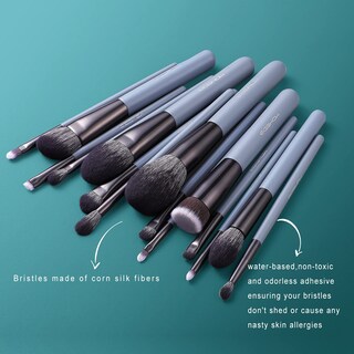 Foto 7 | Foto 7 | Juego De Brochas De Maquillaje Eigshow Professional De 15 Piezas (gris) - Venta Internacional.