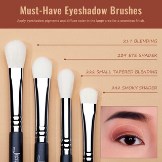 Foto 3 | Foto 3 | Juego De Brochas Para Sombras De Ojos Jessup T340 11 Piezas Profesionales Negras - Venta Internacional.