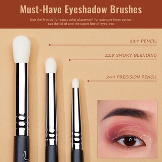 Foto 4 | Foto 4 | Juego De Brochas Para Sombras De Ojos Jessup T340 11 Piezas Profesionales Negras - Venta Internacional.