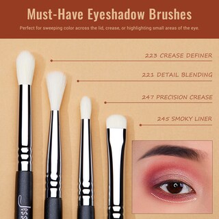 Foto 5 | Foto 5 | Juego De Brochas Para Sombras De Ojos Jessup T340 11 Piezas Profesionales Negras - Venta Internacional.