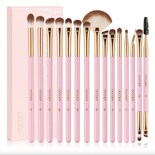 Set De 15 Brochas De Maquillaje Rosa