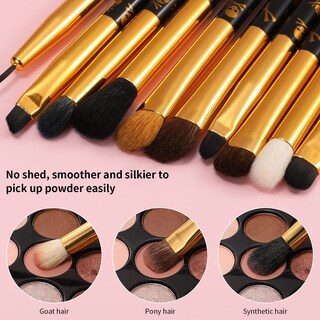 Foto 2 | Foto 2 | Set De Brochas De Maquillaje Docolor De 10 Piezas Con Estampado De Calaveras De Primera Calidad - Venta Internacional.