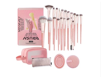 Foto 1 | Foto 1 | Brochas De Maquillaje Profesional Kit 24 Pcs Con 20 Brochas