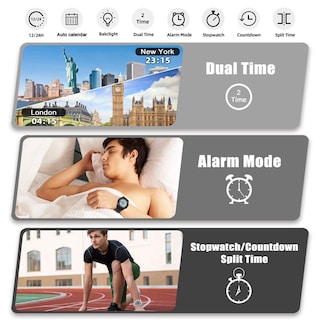 Foto 3 | Foto 3 | Reloj Digital Beeasy A Prueba De Agua Con Cronómetro Para Hombre Y Mujer - Venta Internacional.