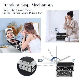 Foto 5 | Foto 5 | Caja De Cosméticos Portátil Makeup Train Case Joligrace Con Espejo - Venta Internacional.