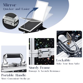 Foto 7 | Foto 7 | Caja De Cosméticos Portátil Makeup Train Case Joligrace Con Espejo - Venta Internacional.