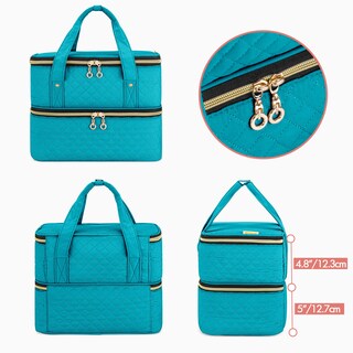 Foto 4 | Foto 4 | Funda Organizadora De Esmaltes De Uñas Yarwo Con Capacidad Para 50 Botellas De 15 Ml  Color Verde Azulado - Venta Internacional.