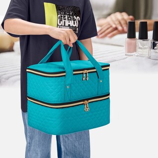 Foto 7 | Foto 7 | Funda Organizadora De Esmaltes De Uñas Yarwo Con Capacidad Para 50 Botellas De 15 Ml  Color Verde Azulado - Venta Internacional.