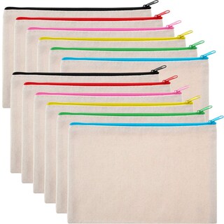 Foto 1 | Foto 1 | Bolsa De Maquillaje Gejoy Canvas De 12 Piezas Con Cremallera Para Mujer - Venta Internacional.